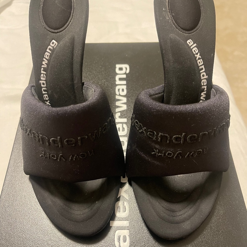 Alexander Wang Sienna Logo Lycra Mules